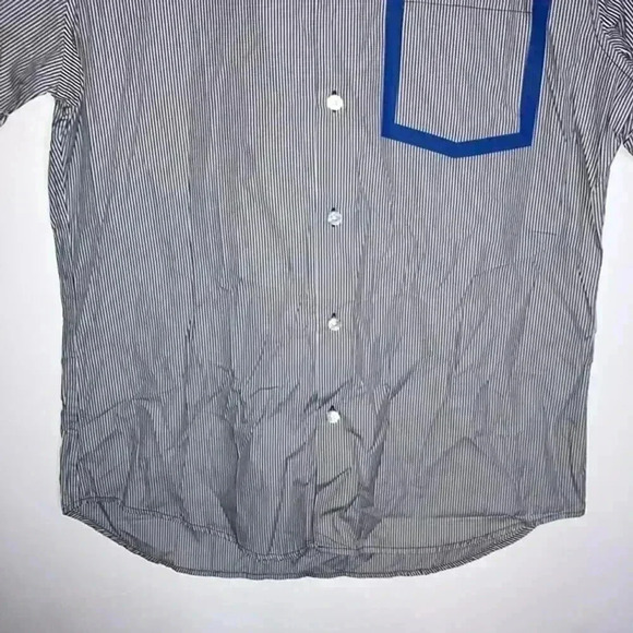 Marc by Marc Jacob Striped Short Sleeve Shirt Phantom Multi Slim Fit Size XS - Picture 6 of 10